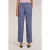 Motivi Cotton Canvas Wide Trousers Light Blue