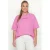Colourful Rebel Curve T-shirt roze