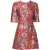 Floral Brocade A-lijn Mini-jurk