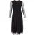 Escada midi-jurk met transparante mouwen in zwart polyester