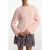 Michael Kors Cable Knit Crew Sweater In Rosewater Pink