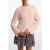 Michael Kors Cable Knit Crew Sweater In Rosewater Pink
