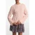 Michael Kors Cable Knit Crew Sweater In Rosewater Pink