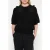 10DAYS Short Sleeve Ruffle Knit Sweater Black
