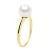 Ring – Wit Goud – Echte GeCultiveerde Zoetwaterparel Rond 7-8 mm
