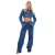 I Saw It First Denimjeans met rits en wijde pijpen voor dames (Middenblauw)