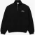 Lacoste Uniseks Zip Neck Sweatshirt met accenten voor volwassenen Loose Fit (Zwart)