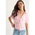 Gestreepte Geweven Crop Shirt met Pocket