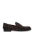 Bibi Lou leren loafers met ponyhair en panterprint cognac/zwart