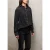 Street One Studio Dames Denim blouse met ruches in Zwart