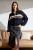 TRENDYOLMİLLA Dames Donkerblauw Colorblock Lang Oversized Vesten