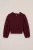 WE Fashion – Meisjes cropped top met structuur – Regular fit – Bordeauxrood –
