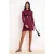 TRENDYOLMİLLA Dames Bordeaux Effen Midi Lang Skater Jurken
