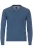 Redmond Casual Regular Fit Trui V-hals middenblauw, Effen