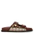 Sacha slippers donkerrood/meerkleurig