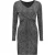 Only Onlqueen ls v-neck glitter dress j zilverkleurig