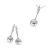 Orphelia Dames 925 Sterling Zilveren Set: Ketting-Hanger + Oorbellen – Zilver SET-5108