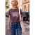 Shirt met afhangende schouders in washed-look