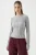 Geribbelde Crew Neck Langsleeve Blouse