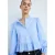 Mango blouse met borduursels en ruches – blauw