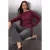 TRENDYOLMİLLA Dames Bordeaux Gestreept Lang Getailleerd Blouses