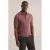 WE Fashion regular polo met ingebreid patroon donkerrood