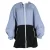 Marni Kleurblok Zip-Up Lange Mouwen Regenjas in Blauw Nylon