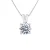 Solitaire hanger Big Railroad Zirkonium 925 Zirkoniumoxide wordt geleverd met een ketting aangeboden