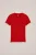 WE Fashion – Meisjes T-shirt met ribstructuur – Slim Fit – Vuurrood – Katoen –