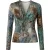 Top met V-hals en lange mouwen en slangenprint