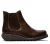 Fly London Dames Bruine SALV Chelsea Leren Enkel Casual Wedge Heel Laarzen