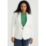 WE Fashion Curve getailleerde blazer wit