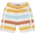 BESS regular waist gestreepte casual short bruin