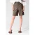 Shoeby imitatieleren wide leg bermuda short – bruin