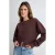 TRENDYOLMİLLA Dames Bruin Effen Lang Regular fit Sweatshirts