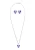 ELLI Sieraden set ‘Herz’  violetblauw / zilver