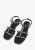 Wittchen Dames Leren Sandalen met Kristallen Zwart Natuurlijk Leer
