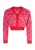 swirly Gebreid vest  pink / rood