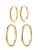 Hey Happiness Oorbellen ‘Pure Duo’  goud