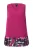 Ulla Popken Top  blauw / donkerroze / wit