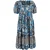Ulla Johnson Nora midi-jurk met bloemenprint en ruches in blauw katoen