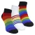 3-Pack Herensokken Damesregenboog Sportkatoen Sokken Heldere Kleurrijke Gestreepte Sokken