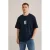 WE Fashion loose T-shirt donkerblauw