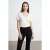 Katoenen Tencel V-hals Korte Mouwen Blouse