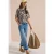 Cecil Dames Shirt met burn-out look in Bruin