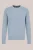 WE Fashion – Heren regular fit trui met structuur – Regular fit – Lichtblauw – Katoen –