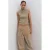 Mango vest groen rib gebreid