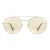 Politie rond heren glanzend licht goud Havana bruine zonnebril