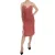 PINKO Vrouwen Roze Kant Spaghetti Strap Zij Split Shift Midi Jurk