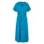 Turkoois jersey midi-jurk met riem